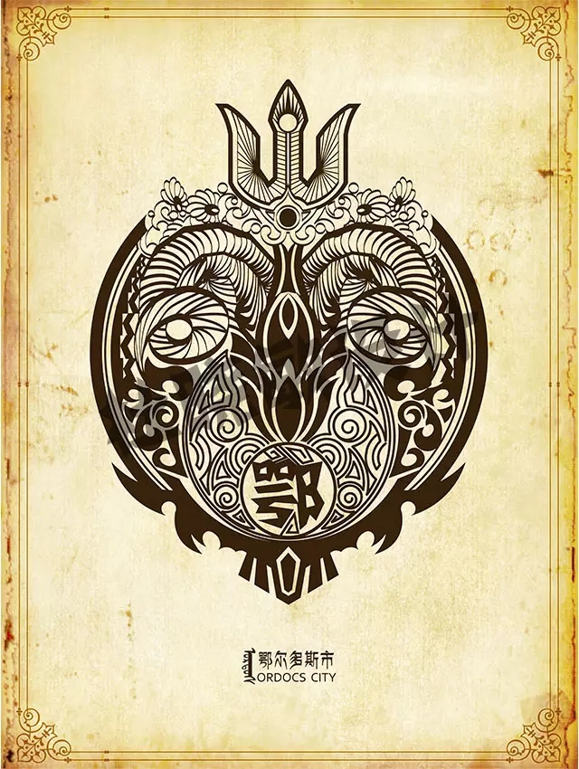 内蒙古十二盟市图腾设计-内蒙古元素inner mongolia