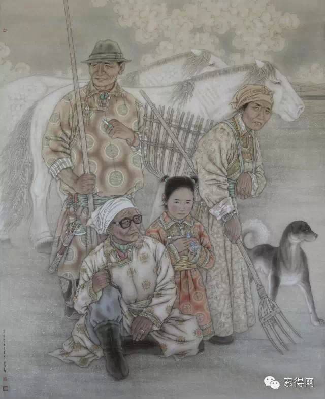 蒙古族著名画家白嘎力