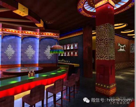 蒙古风格设计 酒吧图