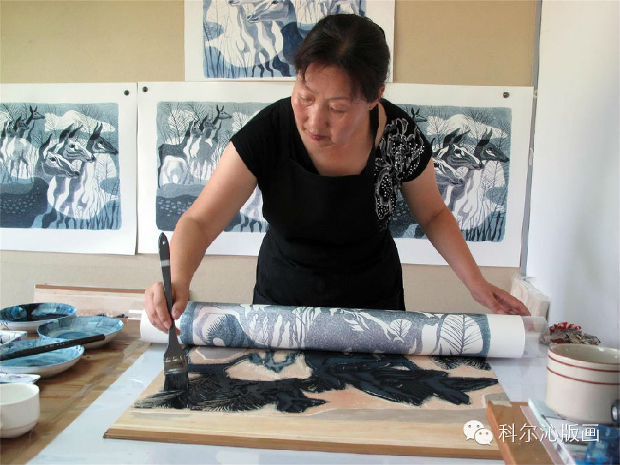 著名版画家山丹作品欣赏