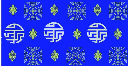 我收集的彩色蒙古族图案40张