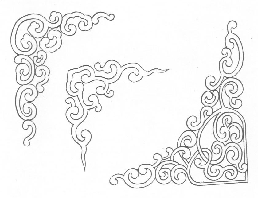 黑白蒙古图案 ,花纹1(25张)