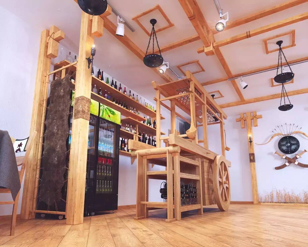 室内设计｜蒙古传统风格餐厅