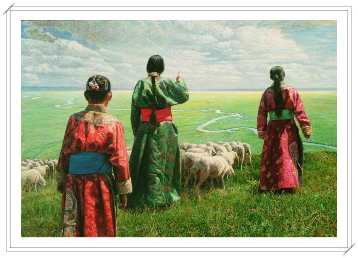【民族艺术】蒙古风格绘画作品 —— 画笔下的民族风