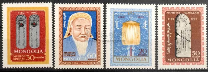 蒙古国发行的成吉思汗专题邮票，值得收藏