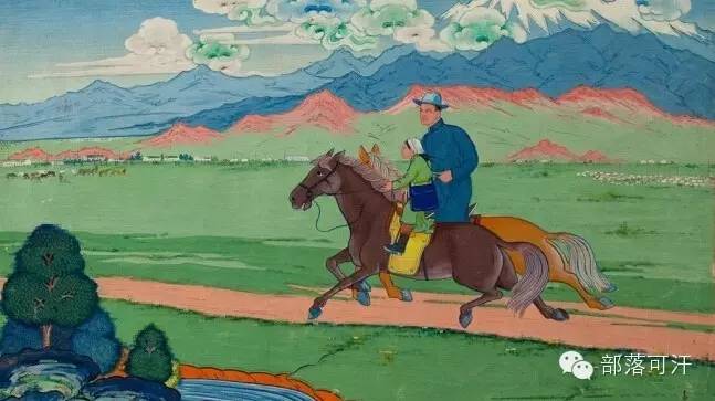 【经典】蒙古国上世纪绘画作品,那时的人那时的风景