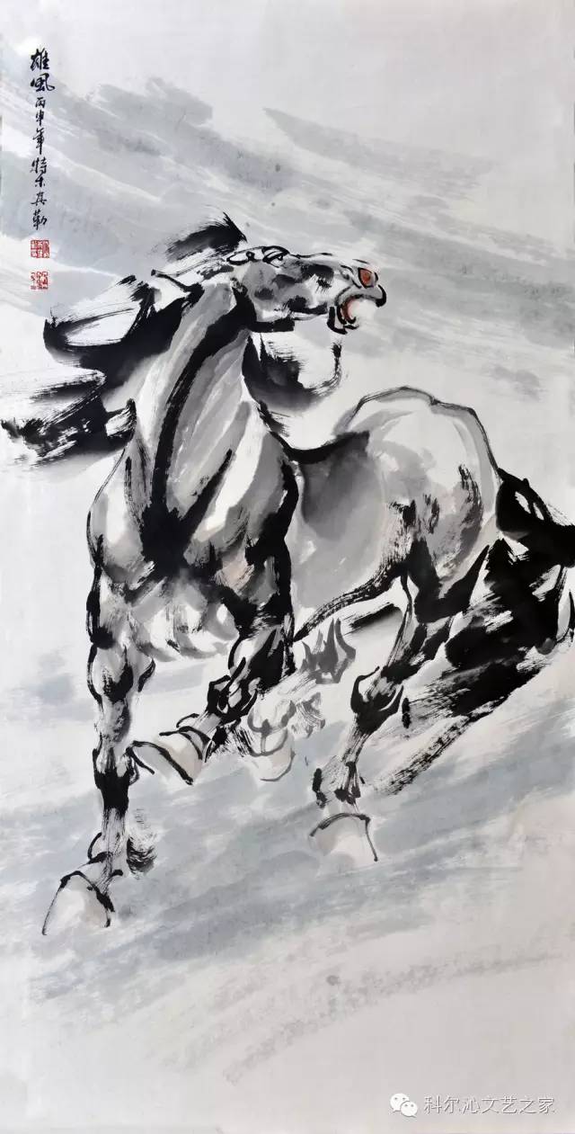 【文艺名家】特木其勒国画选/草原画坛的"黑骏马"/(总