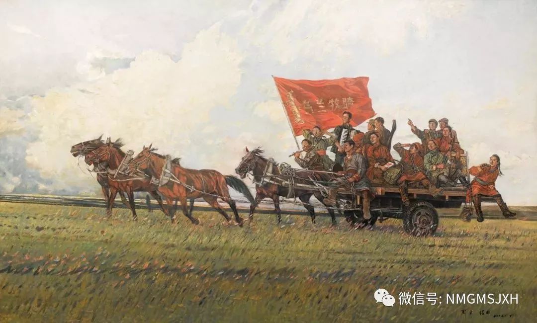 “弘扬乌兰牧骑精神”内蒙古乌兰牧骑主题美术作品展览开幕 第16张