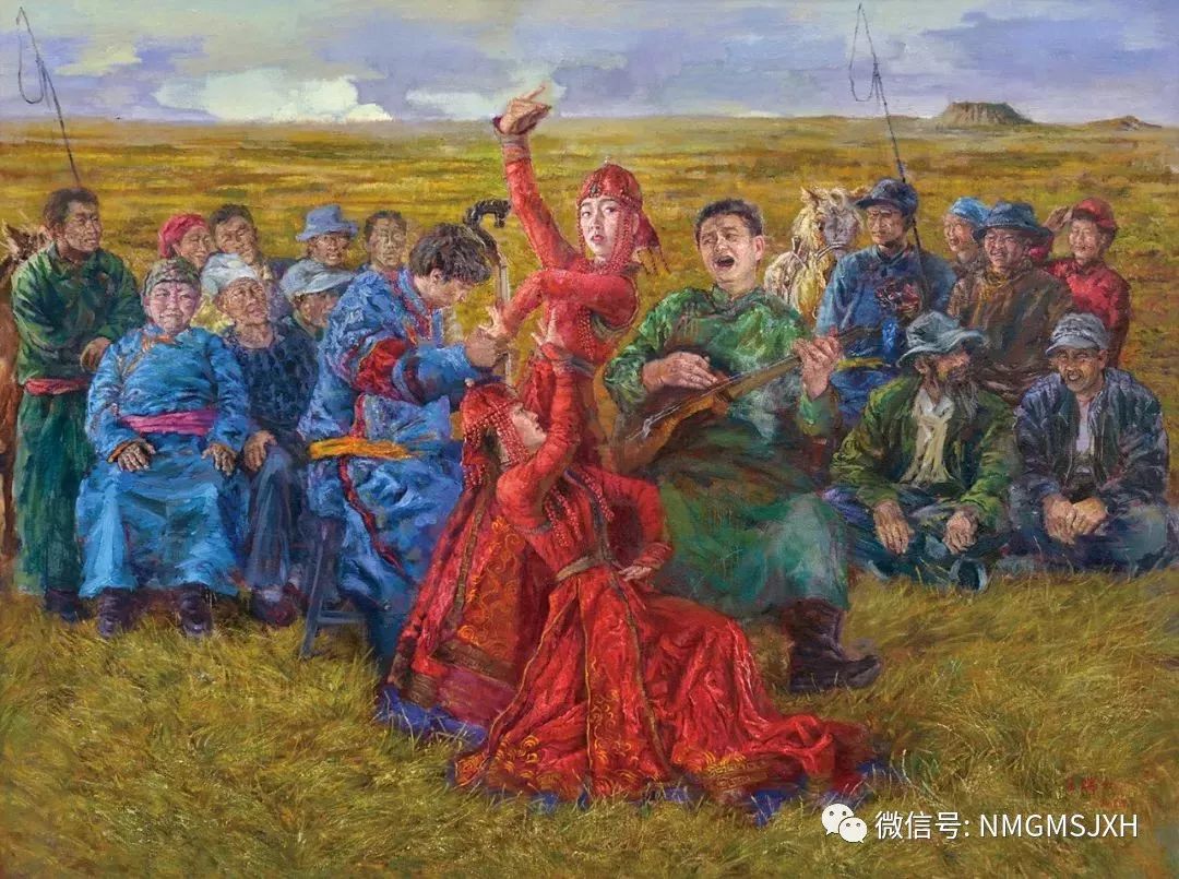 “弘扬乌兰牧骑精神”内蒙古乌兰牧骑主题美术作品展览开幕 第19张