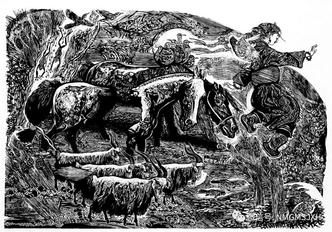 第三届内蒙古版画作品展览 在呼和浩特内蒙古美术馆开幕 第22张