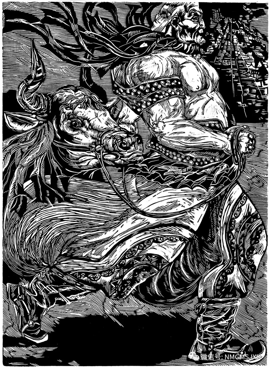 第三届内蒙古版画作品展览 在呼和浩特内蒙古美术馆开幕 第27张