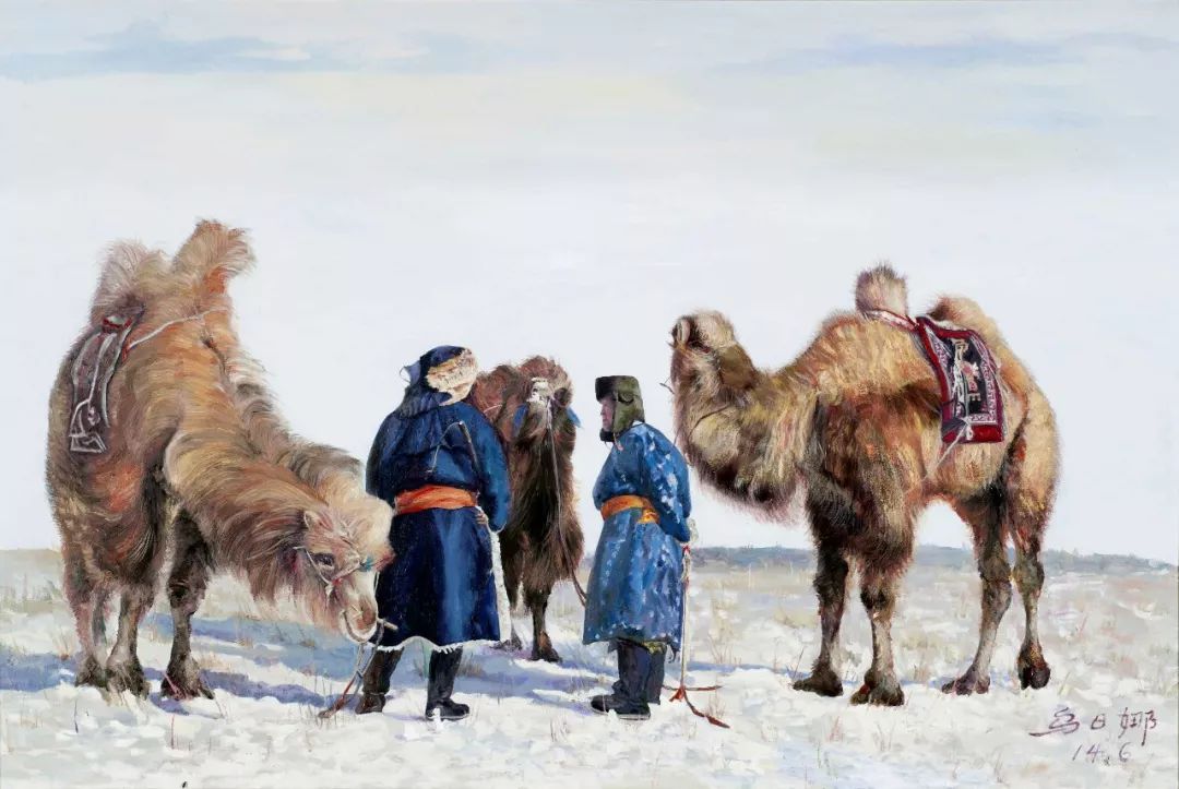 【赏析】心灵深处的绿色草原 ——蒙古族画家乌日娜的油画 第6张 【赏析】心灵深处的绿色草原 ——蒙古族画家乌日娜的油画 第6张