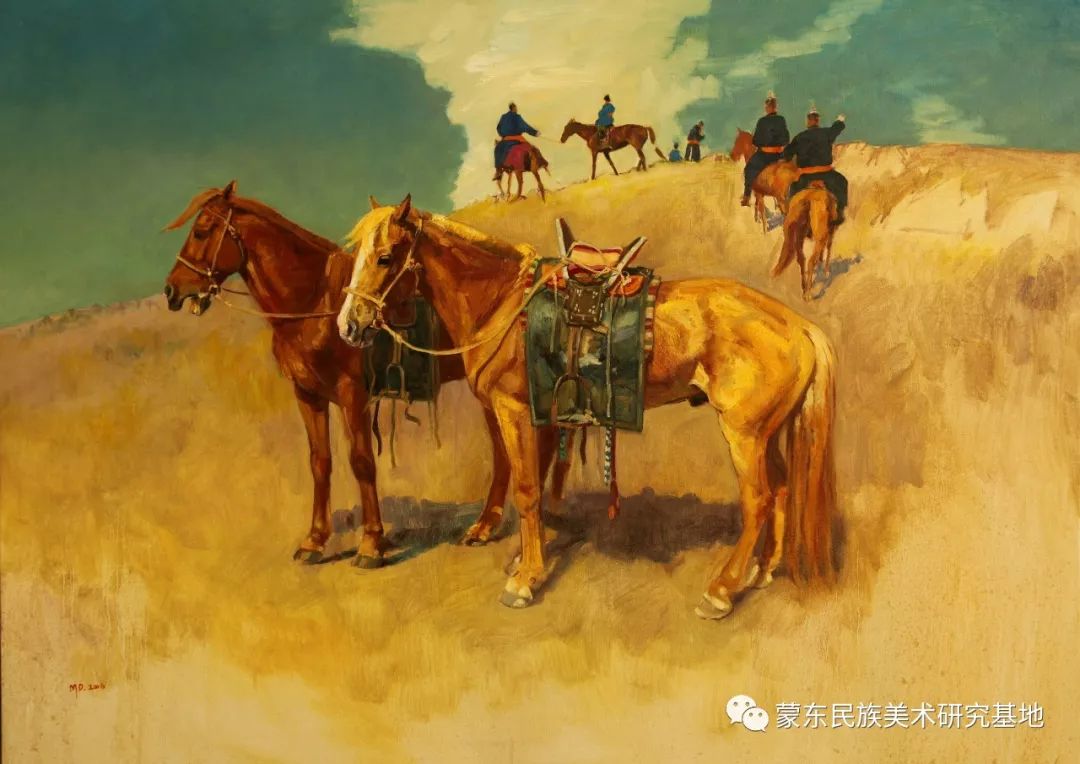 满达油画作品——中国少数民族美术促进会，蒙东民族美术研究基地画家系列 第3张