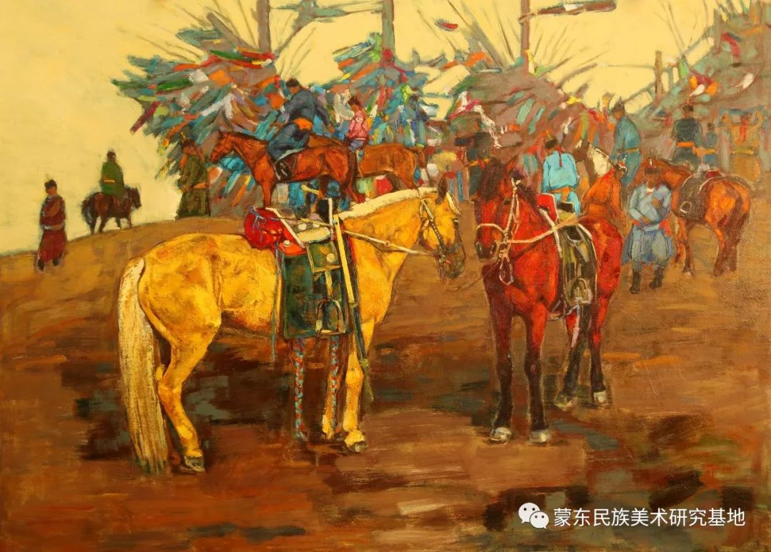 满达油画作品——中国少数民族美术促进会，蒙东民族美术研究基地画家系列 第4张