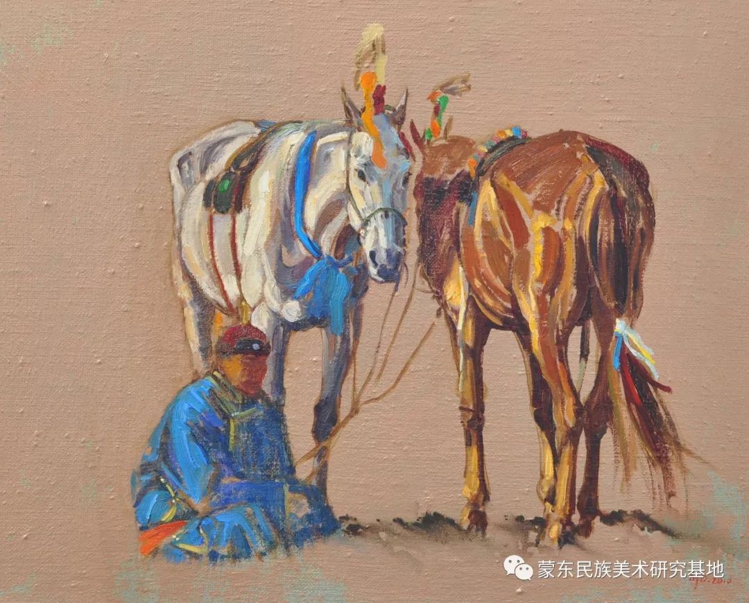 满达油画作品——中国少数民族美术促进会，蒙东民族美术研究基地画家系列 第15张