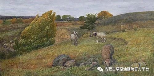 内蒙古草原油画院画家李长胜油画作品 第11张