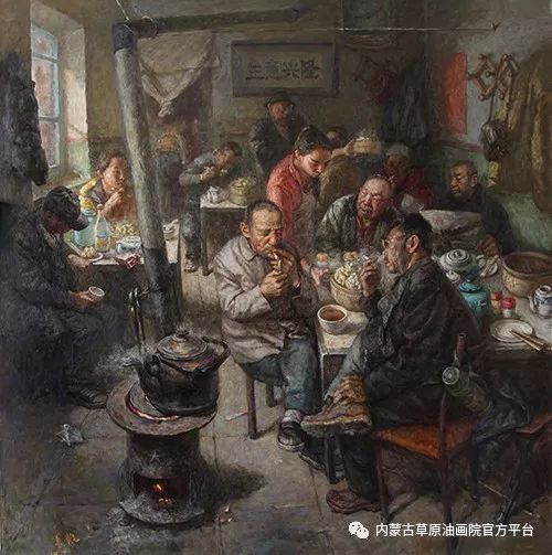 内蒙古草原油画院画家李长胜油画作品 第14张