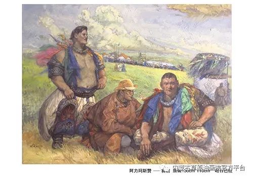 内蒙古草原油画院画家哈日巴拉 第3张