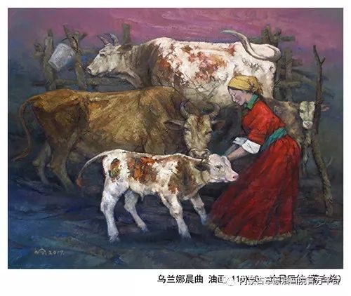 内蒙古草原油画院画家哈日巴拉 第8张