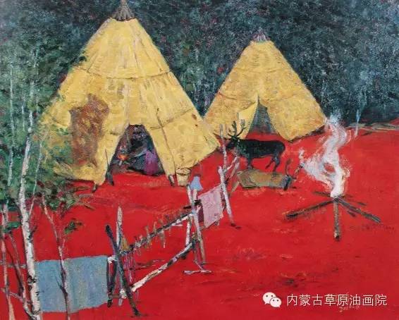 内蒙古草原油画院画家满都呼 第5张