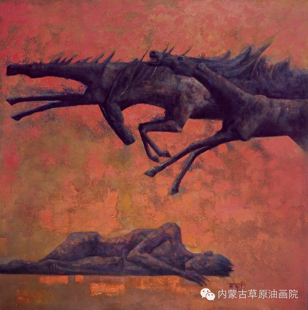 内蒙古草原油画院画家-格日勒图