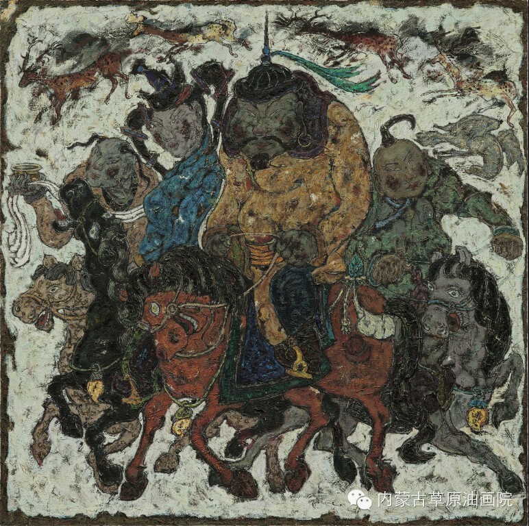 内蒙古草原油画院画家--哈斯乌拉 第5张