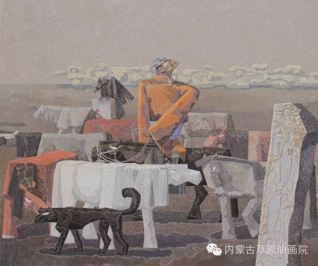 🔴内蒙古草原油画院画家--都仁毕力格 第16张