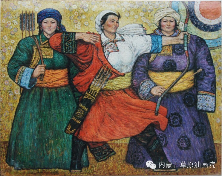 内蒙古草原油画院画家-白·舍冷业西