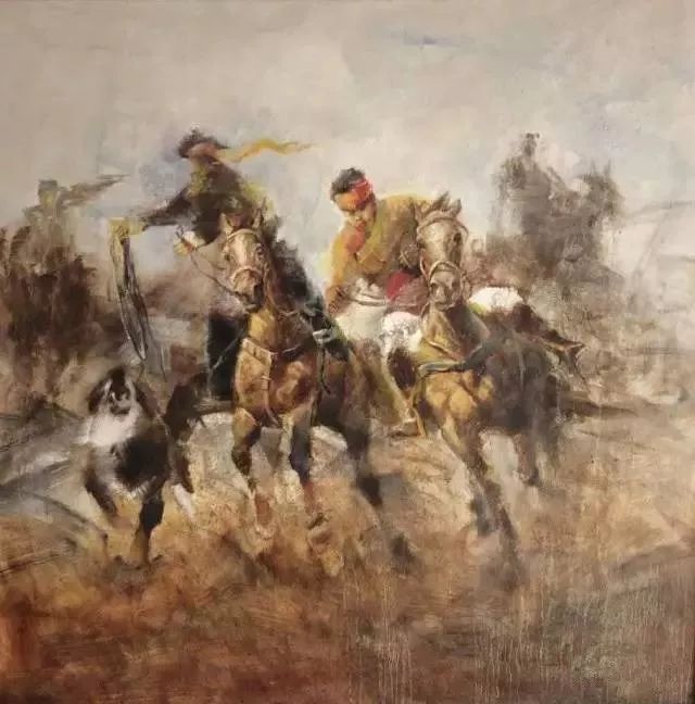 【绘画】画家包布和笔下的蒙古马，简直栩栩如生 第3张