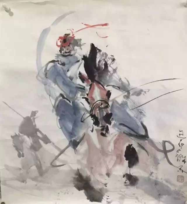 【绘画】画家包布和笔下的蒙古马，简直栩栩如生 第2张