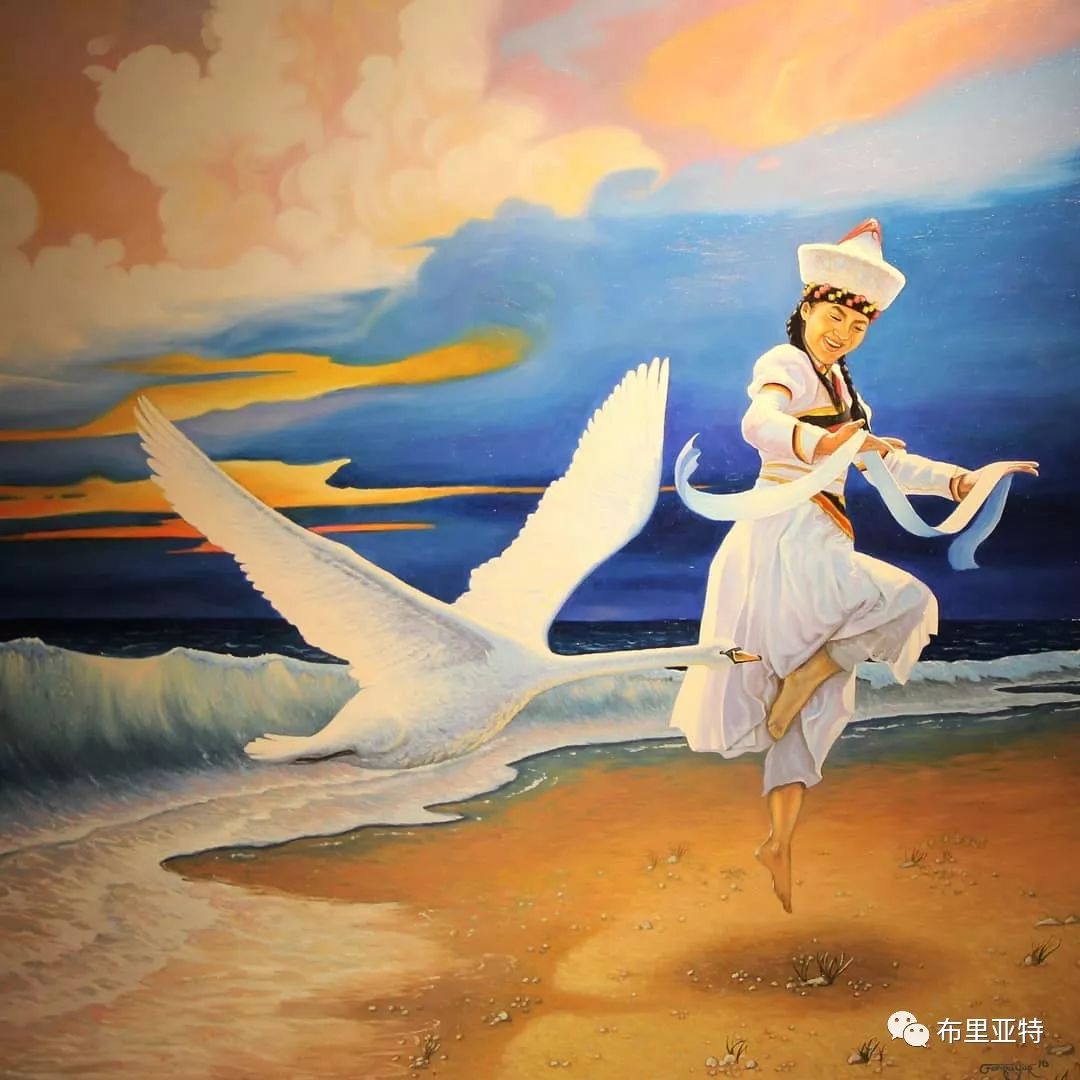蒙古国90后自由画家甘·巴雅尔作品欣赏,浓浓的天鹅神话风 第3张 蒙古国90后自由画家甘·巴雅尔作品欣赏,浓浓的天鹅神话风 第3张