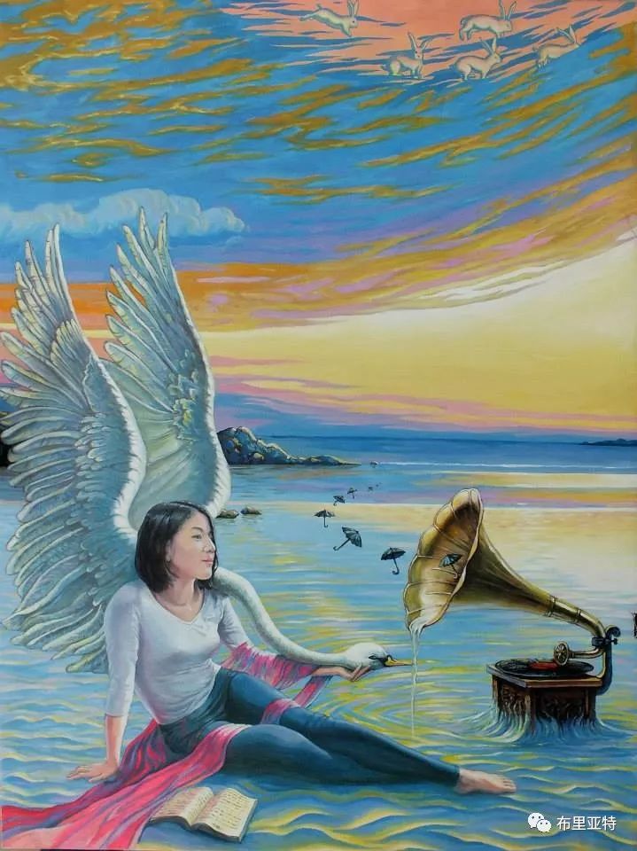 蒙古国90后自由画家甘·巴雅尔作品欣赏,浓浓的天鹅神话风 第7张 蒙古国90后自由画家甘·巴雅尔作品欣赏,浓浓的天鹅神话风 第7张