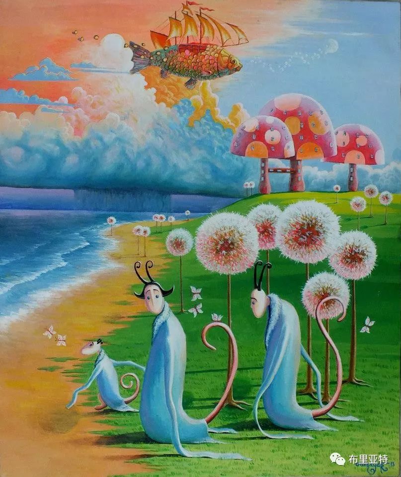 蒙古国90后自由画家甘·巴雅尔作品欣赏,浓浓的天鹅神话风 第23张 蒙古国90后自由画家甘·巴雅尔作品欣赏,浓浓的天鹅神话风 第23张