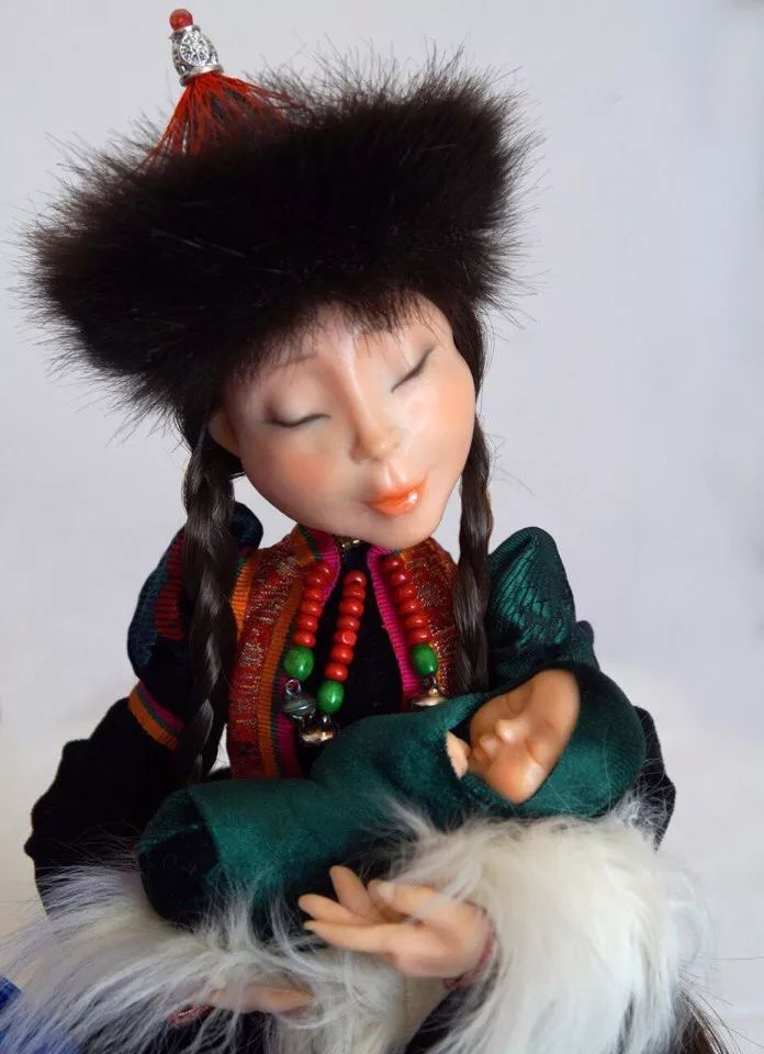 布里亚特美女制作的蒙古布娃娃，太可爱了！ 第10张