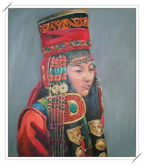 【美图】美妙绝伦的蒙古人物肖像画分享 第3张