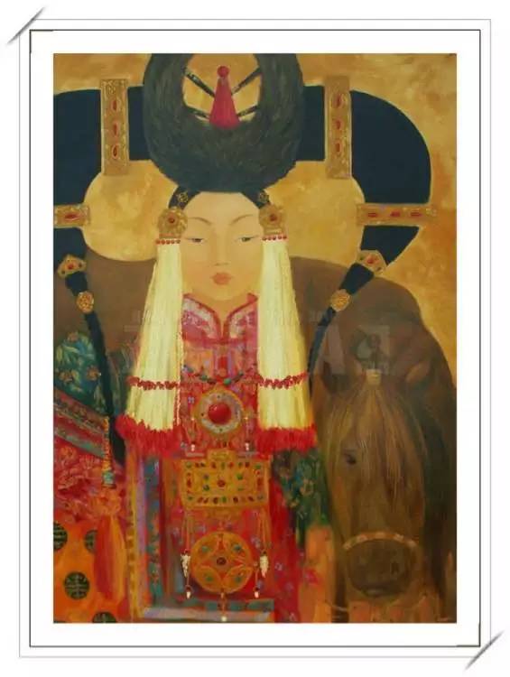 【美图】美妙绝伦的蒙古人物肖像画分享 第13张