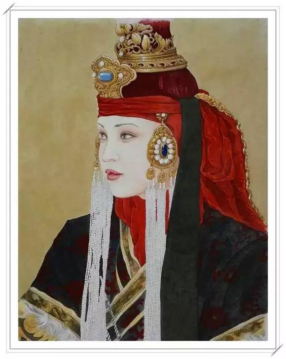 【美图】美妙绝伦的蒙古人物肖像画分享 第19张