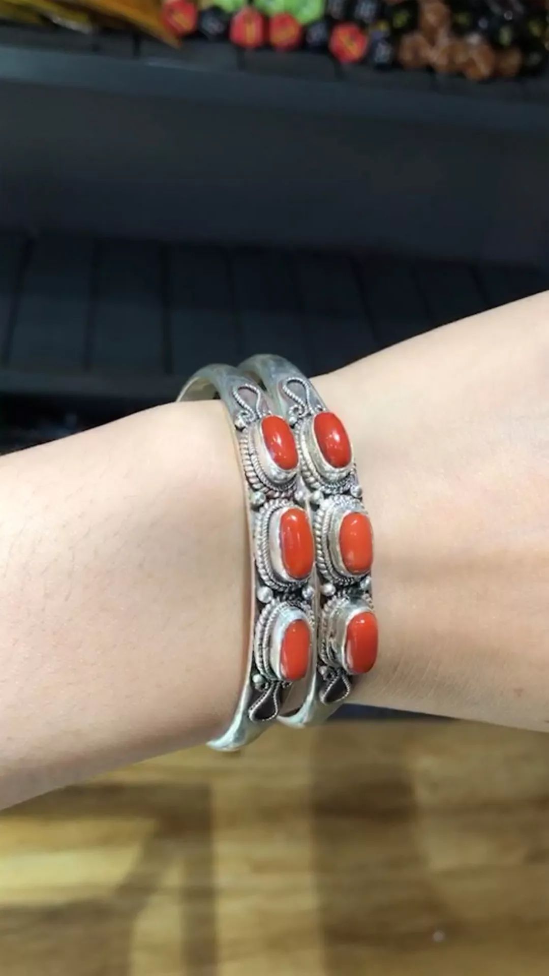 HongorGoyol 银饰天然珊瑚松石系列，传统游牧民族首饰 第4张