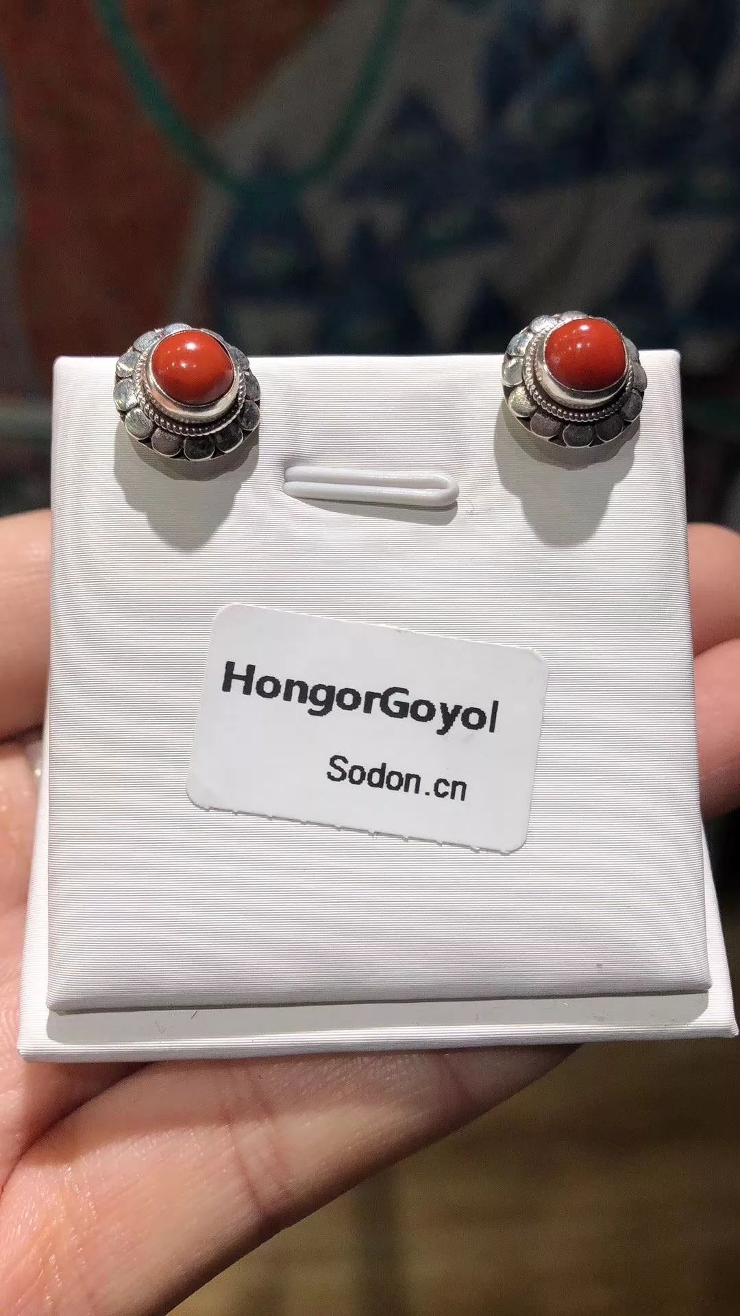 HongorGoyol 银饰天然珊瑚松石系列，传统游牧民族首饰 第20张