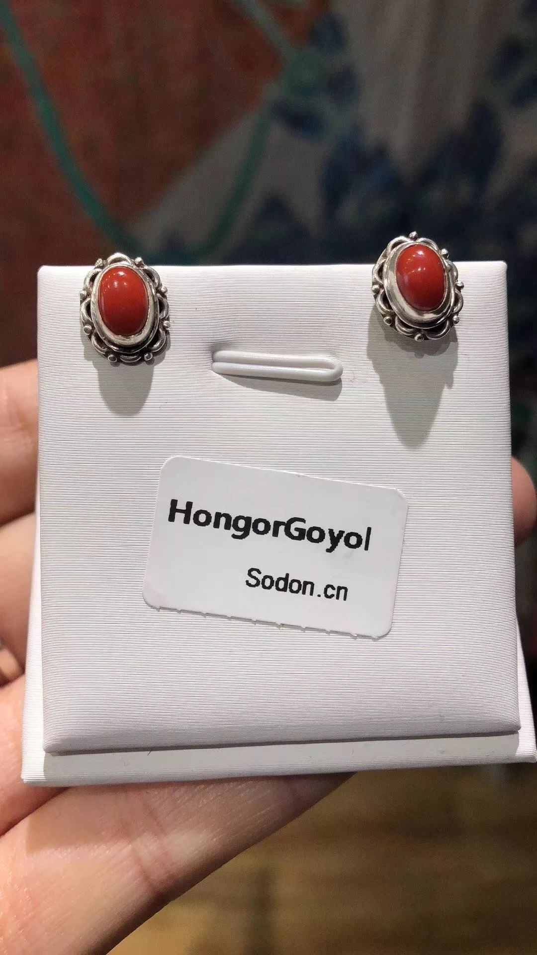 HongorGoyol 银饰天然珊瑚松石系列，传统游牧民族首饰 第24张