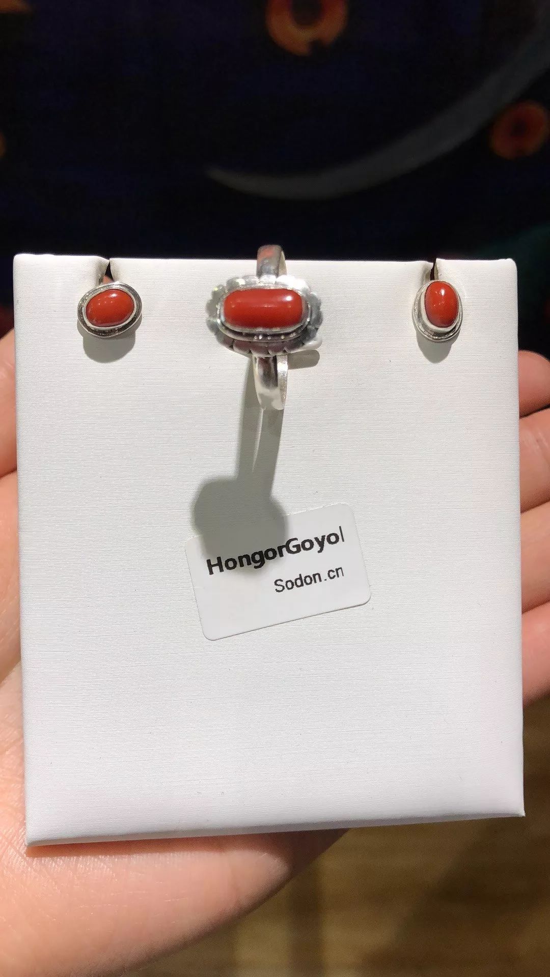 HongorGoyol 银饰天然珊瑚松石系列，传统游牧民族首饰 第35张