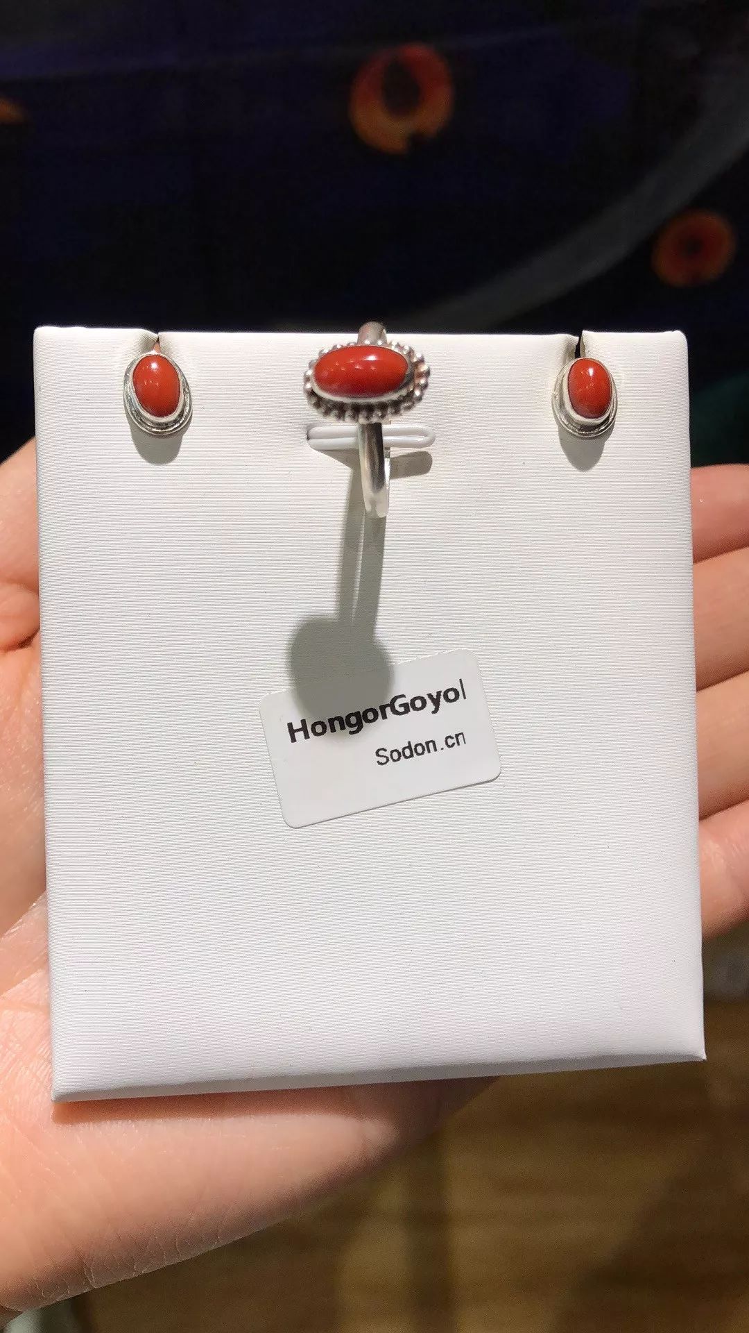 HongorGoyol 银饰天然珊瑚松石系列，传统游牧民族首饰 第50张