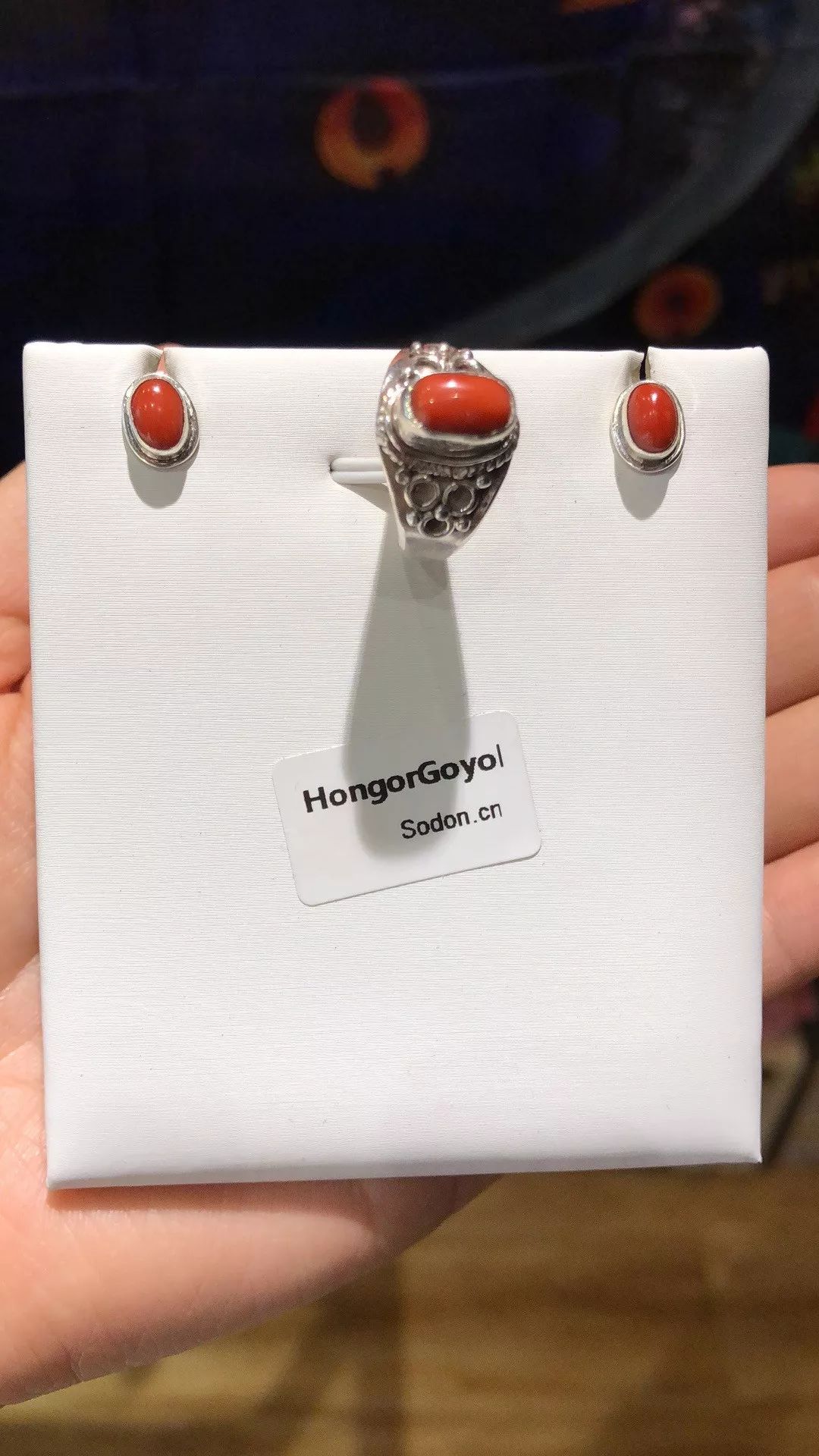 HongorGoyol 银饰天然珊瑚松石系列，传统游牧民族首饰 第54张