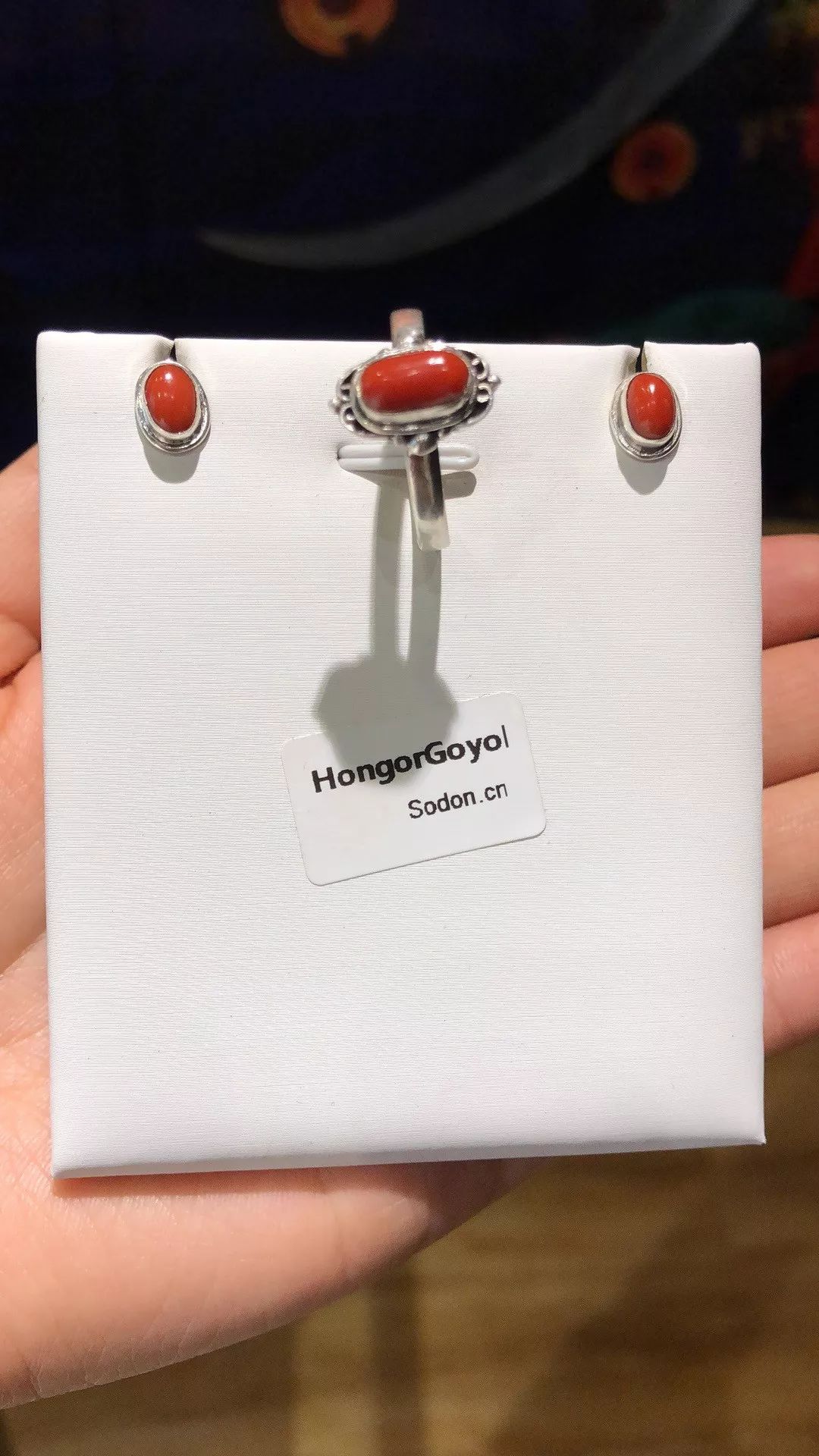 HongorGoyol 银饰天然珊瑚松石系列，传统游牧民族首饰 第55张