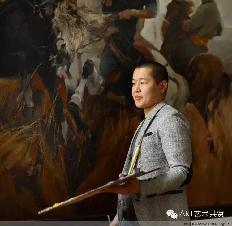 这位蒙古国画家的画风，相当彪悍