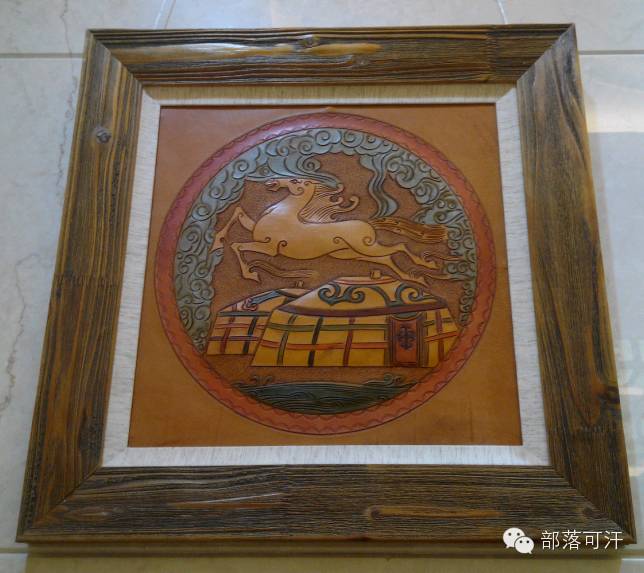 蒙古族皮画皮雕艺术欣赏 第34张
