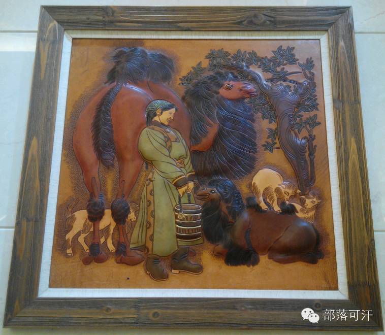 蒙古族皮画皮雕艺术欣赏 第39张