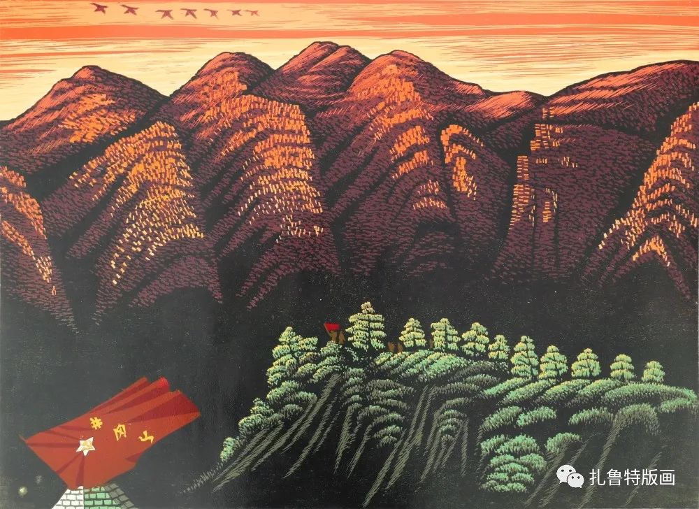 “传承红色基因 争做时代先锋”主题版画作品选 第2张 “传承红色基因 争做时代先锋”主题版画作品选 第2张