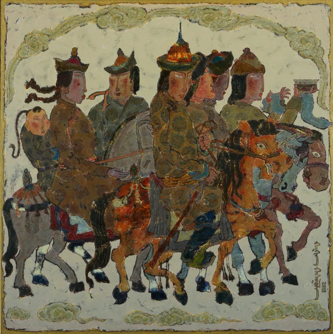 呼和浩特民族学院美术学院教师作品展-内蒙古元素