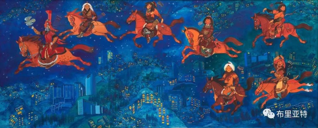 天马行空的蒙古女画家诺尔玛扎布作品欣赏